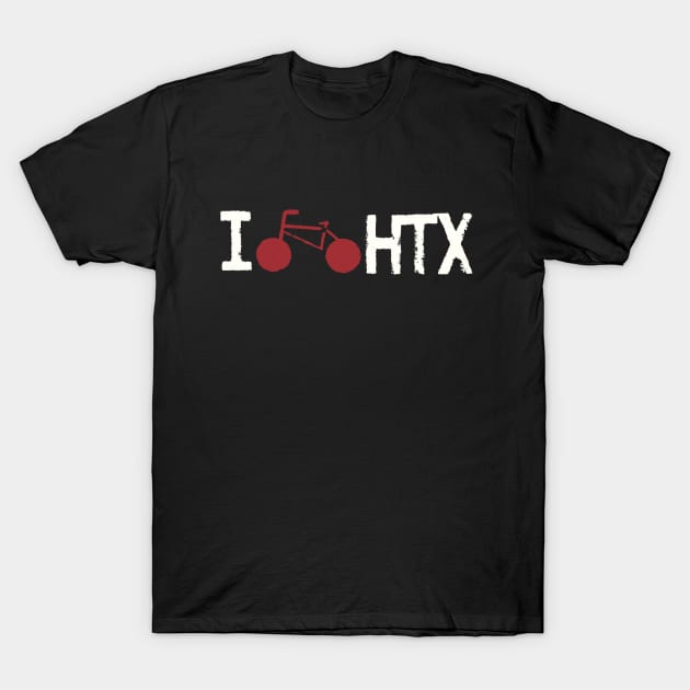 I Bike HTX T-Shirt by adaminer